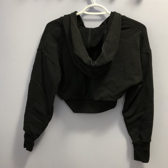 Guess Black Cropped Hoodie - Picture 2 of 3